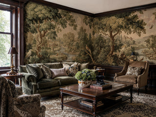 Pastoral Woodland River Landscape Wall Mural