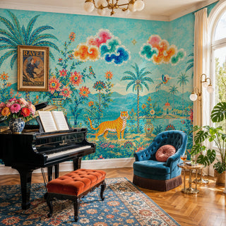 Jaipur Tiger Garden Scenic Wall Mural